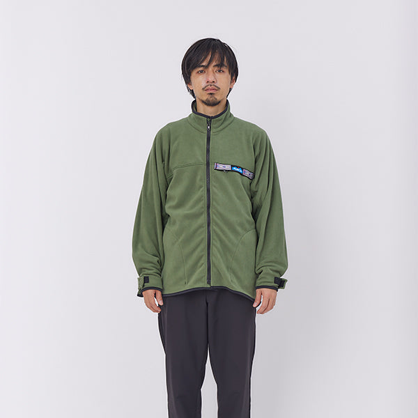 カブー メンズ フルジップフリーススローシャツ