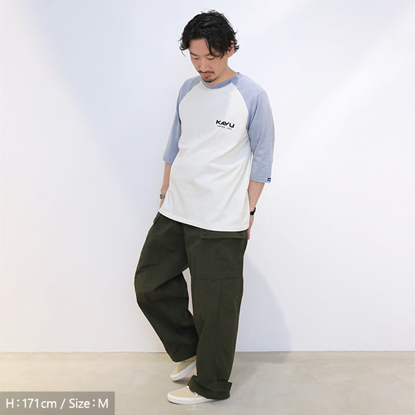 カブー メンズ マウンテンロゴ ベースボール Tシャツ