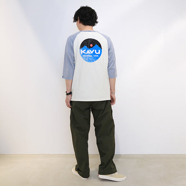カブー メンズ マウンテンロゴ ベースボール Tシャツ