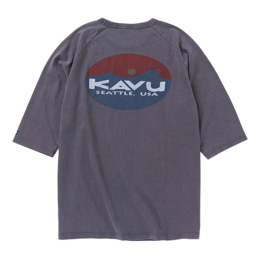 カブー メンズ サーフロゴ ベースボール Tシャツ