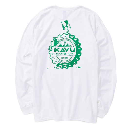 カブー メンズ ロングスリーブクラウンフロッグTシャツ