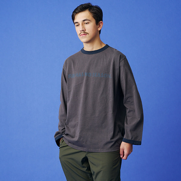 カブー メンズ フレーズ ロングスリーブ リンガー Tシャツ ファン