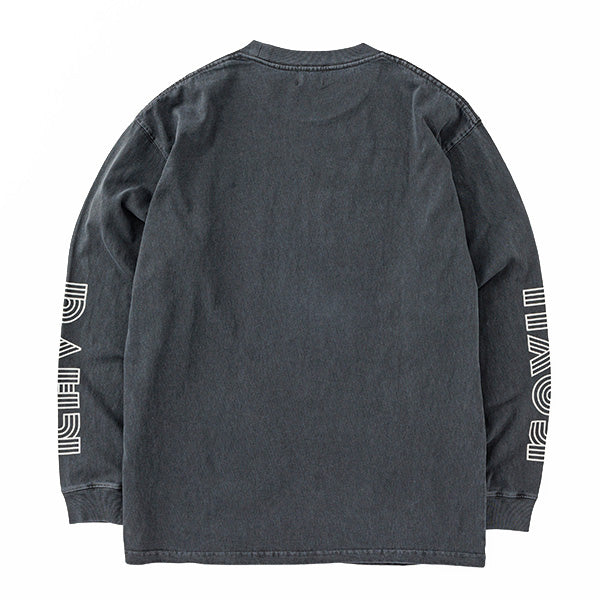 カブー メンズ スリーブプリント ロングスリーブ ピグメントTシャツ