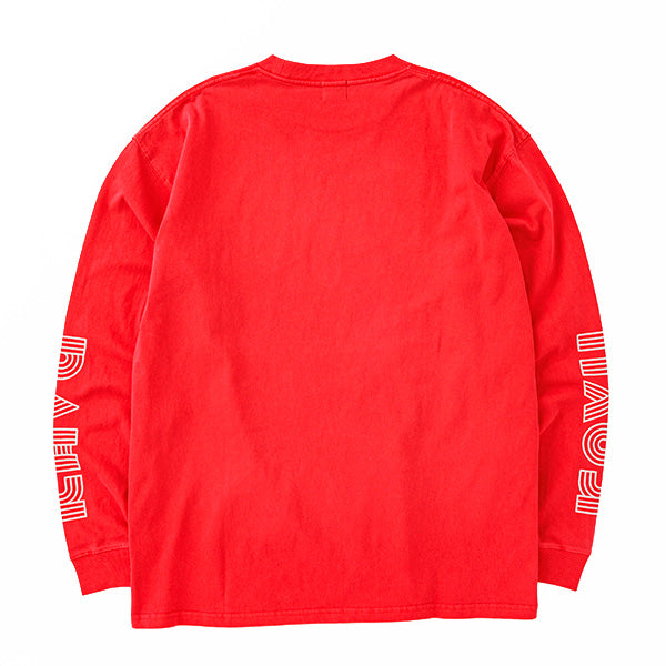 カブー メンズ スリーブプリント ロングスリーブ ピグメントTシャツ