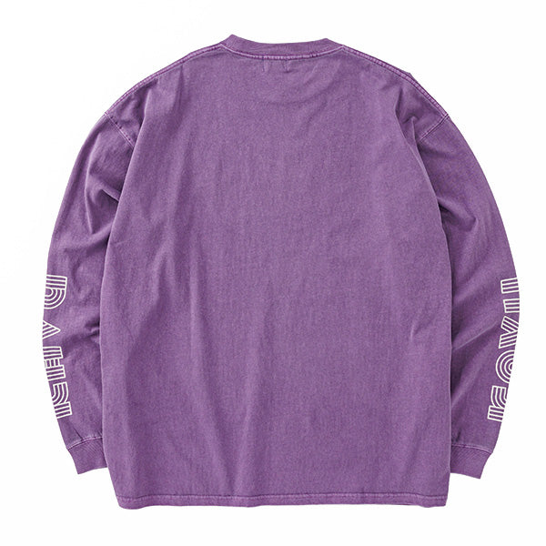 カブー メンズ スリーブプリント ロングスリーブ ピグメントTシャツ
