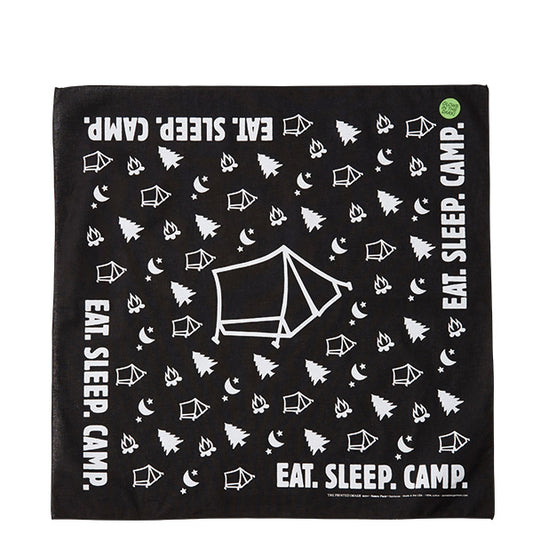 プリンティッドイメージ ネイチャープリントバンダナ EAT.SLEEP.CAMP